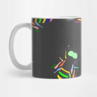 Cute Colored Bees Kids Pattern Seamless Mug